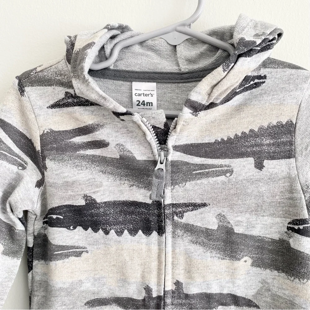 Carter’s Hooded Alligator Jumpsuit Size 24 Months